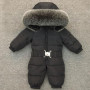 Комбинезон на зиму для мальчика ZNK107-12, цвет черный, размер 80 - 110