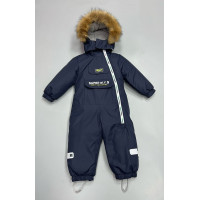 Комбинезон для мальчика на зиму до -30С KZM-011-2 темно-синий